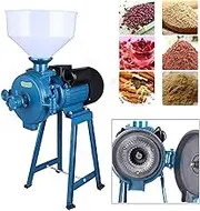 2200W Electric Feed/Flour Mill Dry Cereals Grinder Machine + Funnel Rice Corn Grain Bean Coffee Wheat Feed Mill Wet Dry Cereals