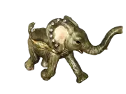 ELEPHANT Trinket Box Hand painted Enamel & Austrian Crystals. Kingspoint Designs