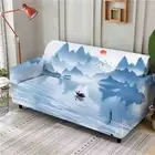 Blue Jasmine Hill Stretch Sofa Cover Lounge Couch Slipcover Recliner Protector