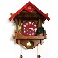 在飛比找樂天市場購物網優惠-90年代產正品收藏北極星全銅機械機 芯木質老式古典木工藝鐘 