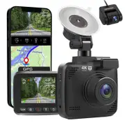 4K UHD In Car DVR Crash Camera Recorder 2" LCD GPS WiFi