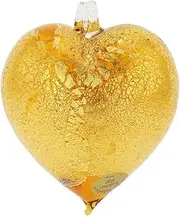 [Glass Of Venice] Murano Glass Heart Christmas Ornament - Golden Brown