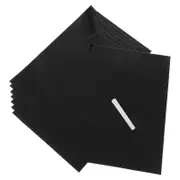 8pcs Removable A4 Size Chalkboard Wall Sticker Decal with 1 Chalk (Black) 30.00X20.00X0.30CM