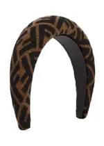 Fendi FF-jacquard Wool-blend Headband - Brown ONE SIZE