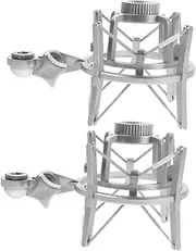 Milisten 2PCS Microphone Stand Shock Mount Support Holder Durable Plastic Design for Recording and Broadcast Portable Vibration Reduction for Audio