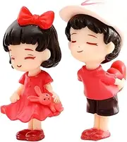 iplusmile 1 Set Couple Car Dashboard Ornament Romantic Couple Figurine for Vehicle Interior Cute Car Accessories with Balloons Add Warmth Charm