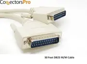 MII 50' DB25 Male to Male 25 Pin Serial Parallel SCSI Printer Scanner Cable