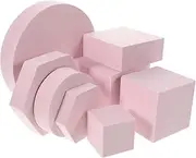 SEWACC 8pcs Geometric Three-Dimensional Ornaments Geometric Styling Foam Props Cube Photography Shape Jewelry Posing Photo Props Material Accessories Product Props Small Polymer Foam Pink