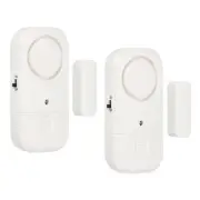 Door Alarm Sensor, 2 Pack 125dB Door Window Open Alarm Sensor, White