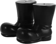 Kisangel 2pcs Mini Santa Boots for Crafts Charming Gnome Shoe Decorations for Dollhouses Party Favors and Holiday Decor Versatile Miniature Santa Shoes for Festive Atmosphere