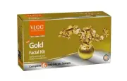 VLCC Gold Facial Kit 60gram Gel Mask Scrub PrePost Facial Cream 6 Step Formula