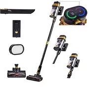 Cordless Stick Vacuum Cleaner, 45KPa Powerful Suction, 550W Motor, 50 Min Runtime, Auto Mode, LED Display, Wall Mount, HEPA Filter – Ideal for Pet Hair, Hard Floors & Carpets