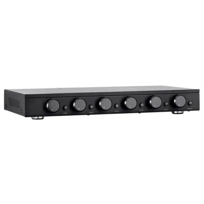 6.1 6-Channel Stereo Audio Speaker Selector Switch Switcher w/ Volume Control