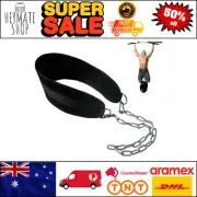 Weighted Dip Belt with Chain, Double D-Ring Back Support for Weightlifting & Gym