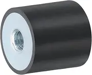 uxcell 25 x 25mm M8 Thread Female Rubber Mounts, Vibration Isolators, Replaces Anti Vibration Pads Flat Silent Block Base Block