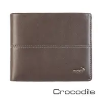 在飛比找PChome24h購物優惠-Crocodile Classic 經典系列素面軟皮短夾02