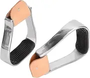 Nutriess Western Horse Saddle Tack Aluminum Cushioned Stirrups Overshoe for Comfortable Riding Experience