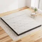 Queen Memory Foam Mattress Topper, Bamboo Foldable Folding Bed Mattresses Topper