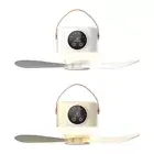 USB Ceiling Fan Light With Remote Control 4 Speed For Camping Construction Site