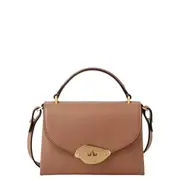 [Mulberry] Small Lana Top Handle Sable High Gloss Leather