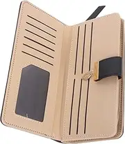 [DEARMAMY] Fashion Leather Wallet for Women Hollow Leaves Long Clutch Purse Elegant Zipper Design for Parties Dinners and Night Out Stylish Present for Girlfriends and