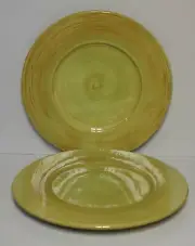 Vietri CHARTREUSE GREEN Service Plates 7919/33 SET OF TWO