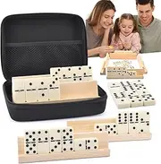Dominoes Set – Compact Travel Edition, Stylish Tile Pack, Family Game Box | Timeless Logic Pattern Recognition Game, Complete Durable Playing Kit Relaxing Leisure Times During Dormitory Game Evenings