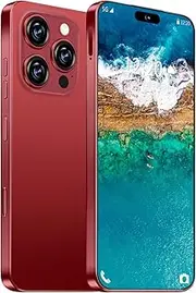 I16 ProMAX 12+512GB Smartphone Unlocked Cell Phone,6.99" HD Screen Unlocked Phones,Battery 7000mAh Android 13,Face ID/Fingerprint Button unlock/Photos/5G/Dual SIM/GPS (Wine Red, 12+512)
