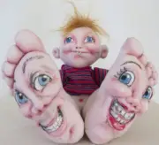 Cloth Art Doll Pattern "Sole Mates" by Sharon Mitchell