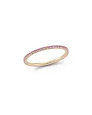 Nephora 14K Rose Gold 0.58 ct. tw. Diamond & Pink Sapphire Stackable Eternity Ring