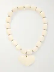 [Julietta] Julietta - Amore Silver-tone And Resin Necklace - Ivory - One size One size Ivory