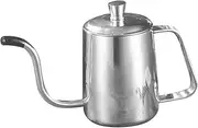 Stainless Steel Gooseneck Kettle 600ml Metal Pot Lid for Tea Coffee Brewing