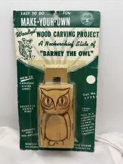 Vtg Boy Scouts Woodys Make Your Own Barney The Owl Neckerchief Slide USA