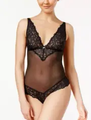 B.tempt’d By Wacoal B. Charming Mesh & Lace Bodysuit: Size S: Black 936232 (21)