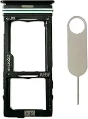 Single Sim Card Tray Slot Holder Micro SD Card Replacement for Samsung Galaxy A52 5G/A52 4G/A72/A52s 5G/A72 5G Incl Card Ejector pin (Black)