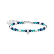 Buy Member charm bracelet with white pearls & blue beads by Thomas Sabo online - THOMAS SABO Australia