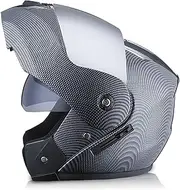 Integrated Modular Motorcycle Helmet Flip Up Motorbike Helmet Double Sun Visor Full Face Helmet Lightweight DOT/ECE Approved Crash Helmets for Adults Men Women