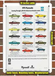 METAL SIGN - 1972 Plymouth Duster Valiant Barracuda (Sign Variant #14)
