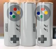 Retro Gaming SNES Tumbler Tumbler 20oz Cup Mug Stainless