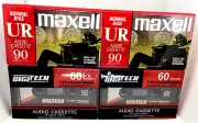2 Maxell 90 Minute + 2 DigiTech 60 Minute Cassette Tapes Audio Blank & Sealed
