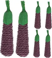 Generic 6Pcs Hamster Chew Durable Eggplant Biting Props for Chinchillas and Rodents Care and for Pets Material and Fine Workmanship