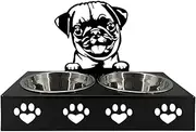 Fenteer Raised Cat Bowl, Stainless Steel Puppy Dish, Cute Pet Feeder Bowl, Pet Dog Bowl, I