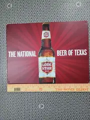 16x12 LONE STAR BEER Metal Tin Tacker Bar Sign Bottle Texas Reproduction