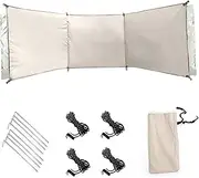 Wind Screen 98x28in Foldable Wind Blocker 210D Silver Coating Camping Windbreaks with Grommet 3 Panel Screen for Outdoor Beach Lawn Privacy Camping Windbreaks for Outdoor Blocker