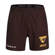 Hawthorn Hawks 2024 Training Shorts Sizes Small - 5XL Brown-Gold AFL ISC