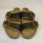 Birkenstock New with Box Arizona Bold Shearling Espresso Leather Nar Select Size