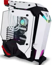C650 Mech PC Case - ATX Tower Gaming Computer Case with Tempered Glass,White