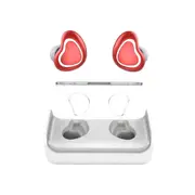 [Truly Wireless] bluetooth 5.0 Twins Stereo In-Ear Earphone Earbuds Lightweight With Charging Case RED COLOR