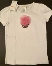 NWT Girls 4 Gymboree CUPCAKE Cotton White Chiffon Embroidered SHIRT TOP
