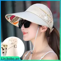 在飛比找蝦皮購物優惠-Women Beach Sun Hat Foldable S